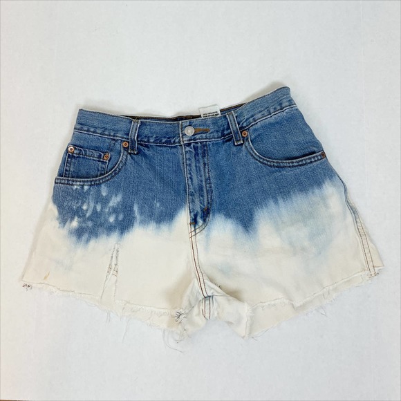 Levi’s 550 Relaxed Cut Off Shorts Acid Wash Size 10 - Picture 2 of 10